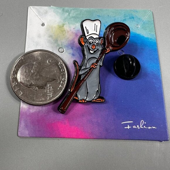 Ratatouille Lapel Pin Mouse Spoon Chef Hat Jewelry Accessories Brooch Badge - Picture 3 of 6